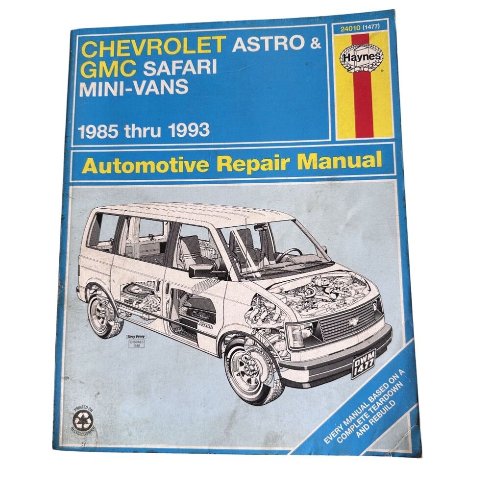 Vtg Haynes Automotive Repair Manual Chevrolet Astro GMC Safari 1985-1993